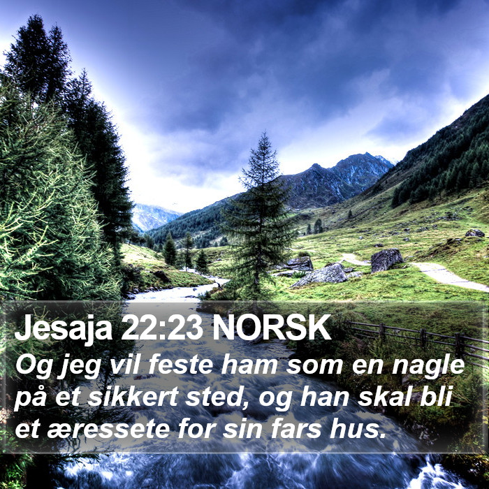 Jesaja 22:23 NORSK Bible Study