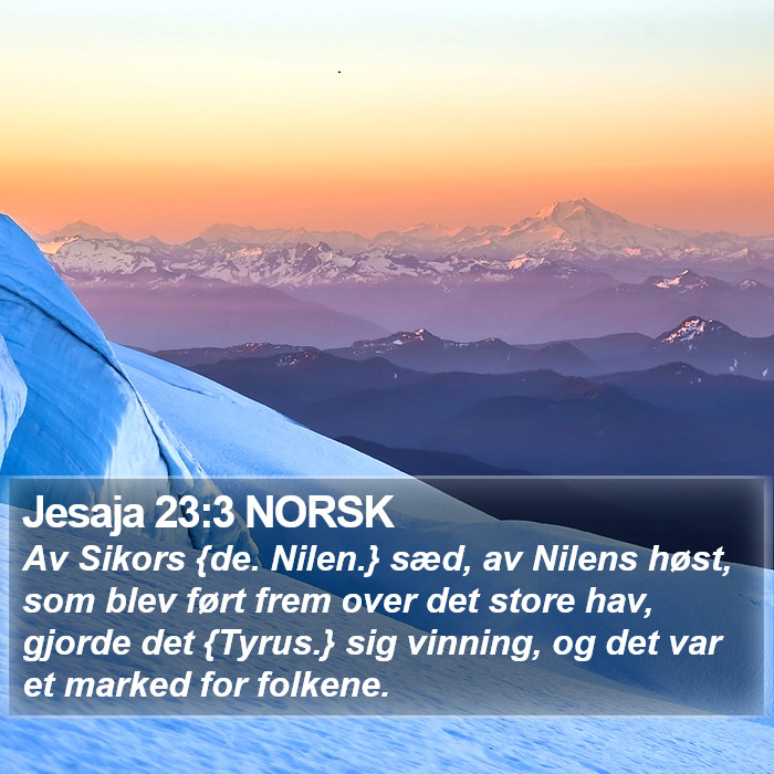 Jesaja 23:3 NORSK Bible Study
