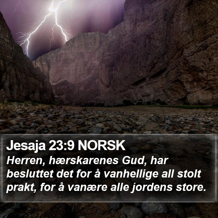 Jesaja 23:9 NORSK Bible Study
