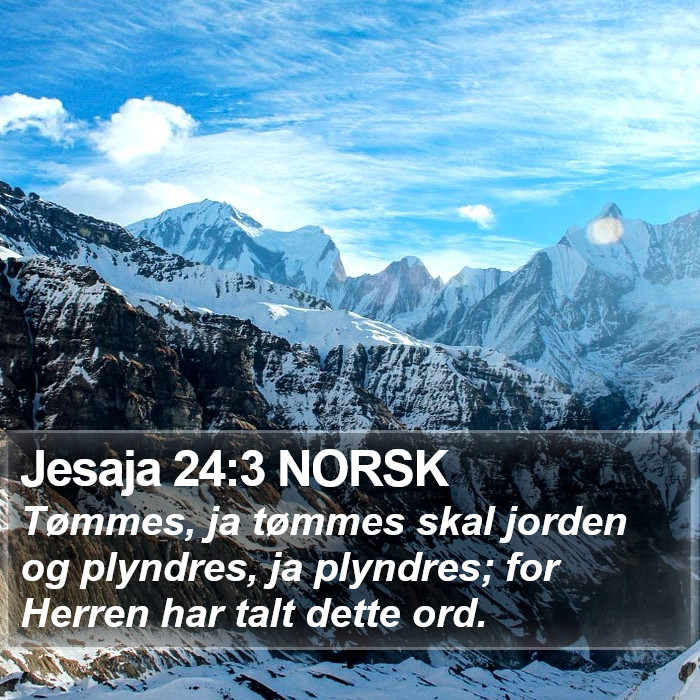 Jesaja 24:3 NORSK Bible Study