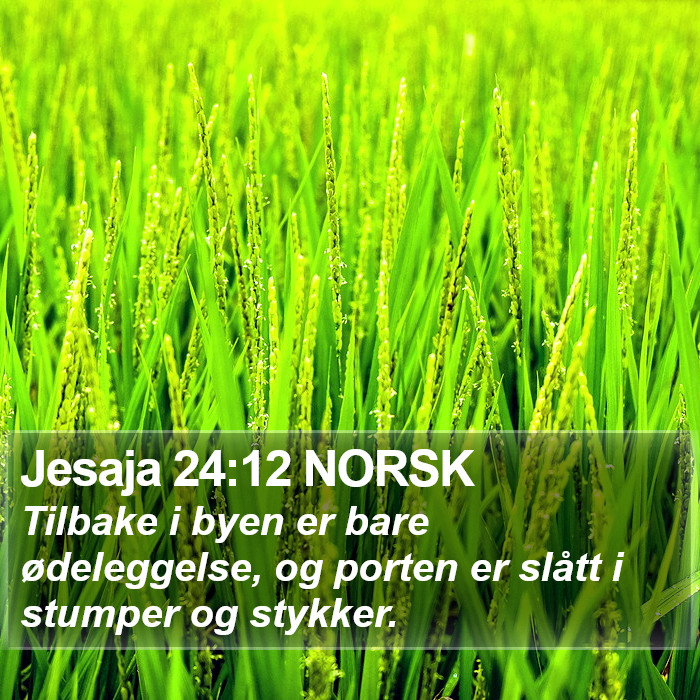 Jesaja 24:12 NORSK Bible Study