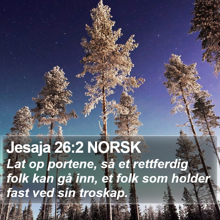 Jesaja 26:2 NORSK Bible Study