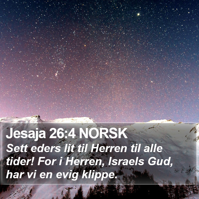 Jesaja 26:4 NORSK Bible Study