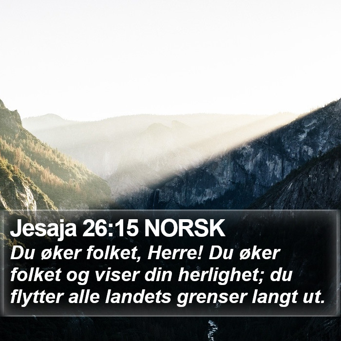 Jesaja 26:15 NORSK Bible Study