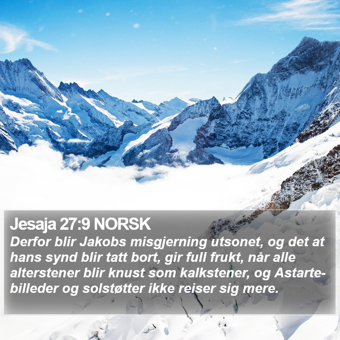 Jesaja 27:9 NORSK Bible Study
