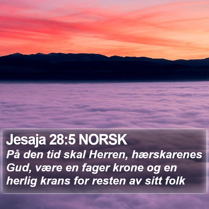 Jesaja 28:5 NORSK Bible Study