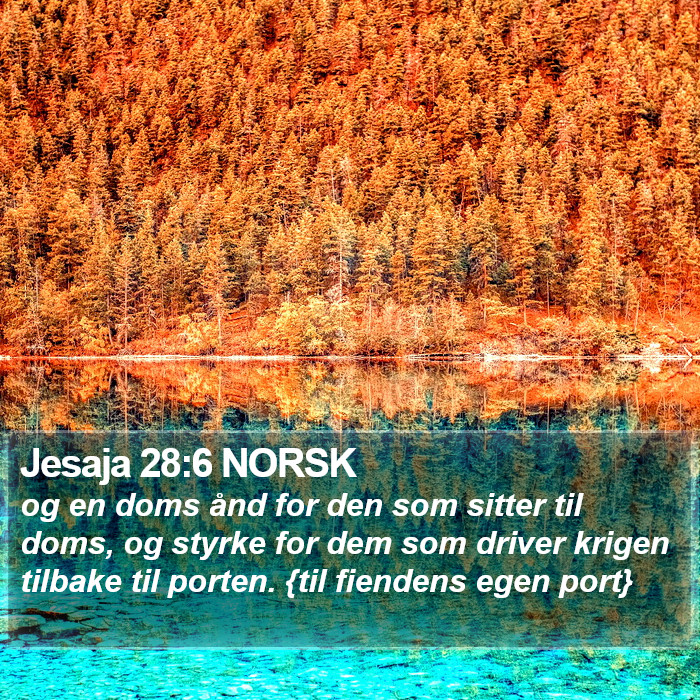 Jesaja 28:6 NORSK Bible Study