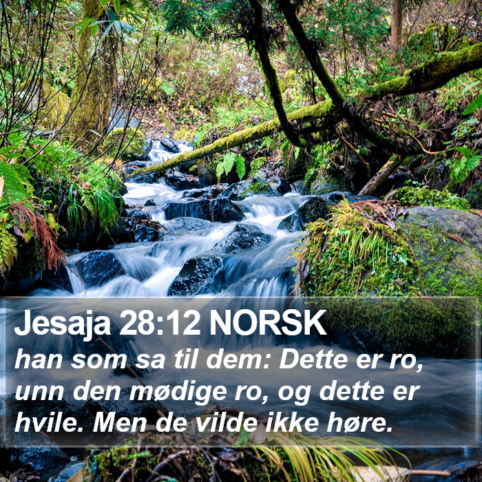 Jesaja 28:12 NORSK Bible Study