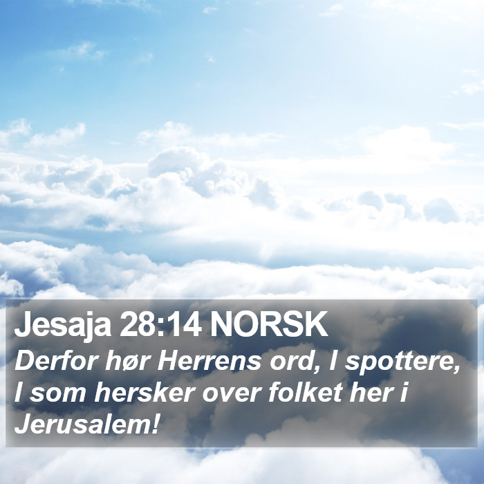 Jesaja 28:14 NORSK Bible Study