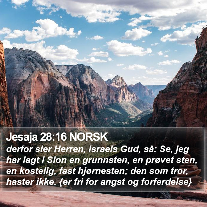 Jesaja 28:16 NORSK Bible Study