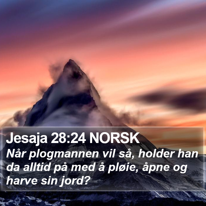 Jesaja 28:24 NORSK Bible Study