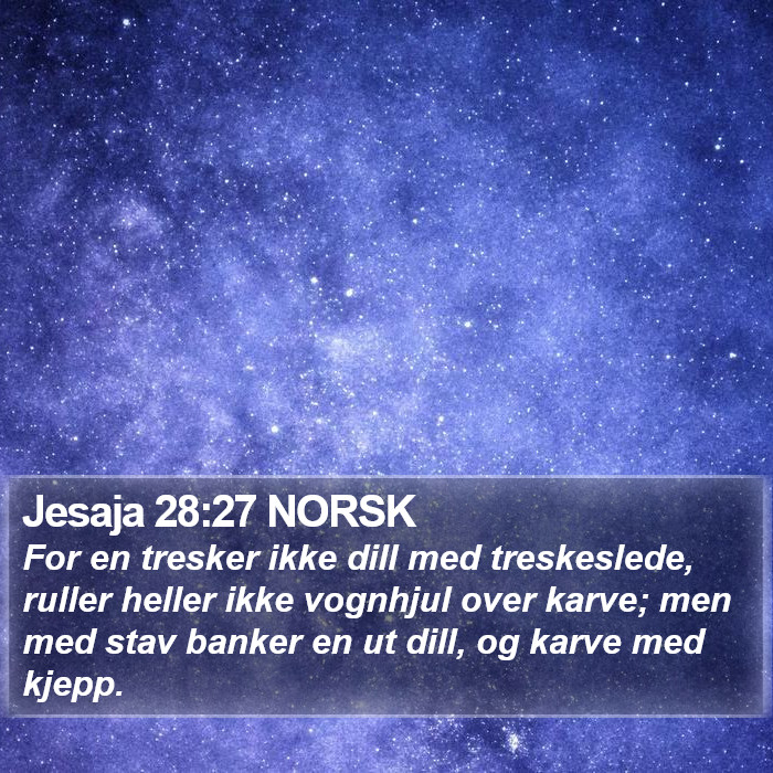 Jesaja 28:27 NORSK Bible Study