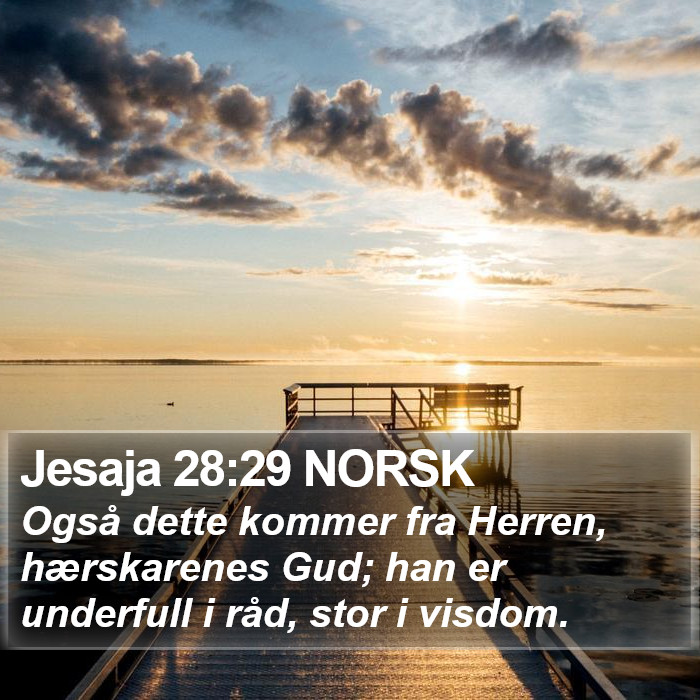 Jesaja 28:29 NORSK Bible Study