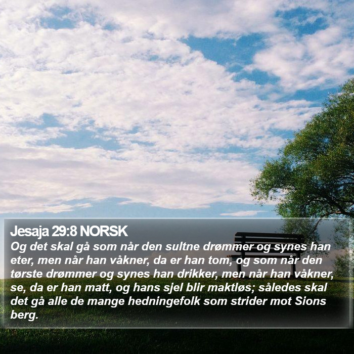 Jesaja 29:8 NORSK Bible Study