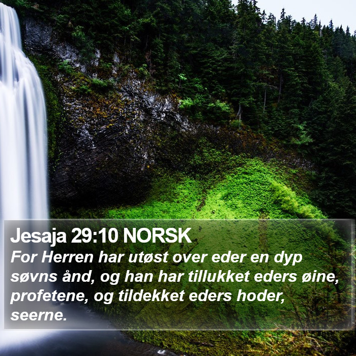 Jesaja 29:10 NORSK Bible Study