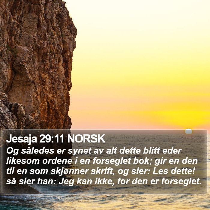 Jesaja 29:11 NORSK Bible Study