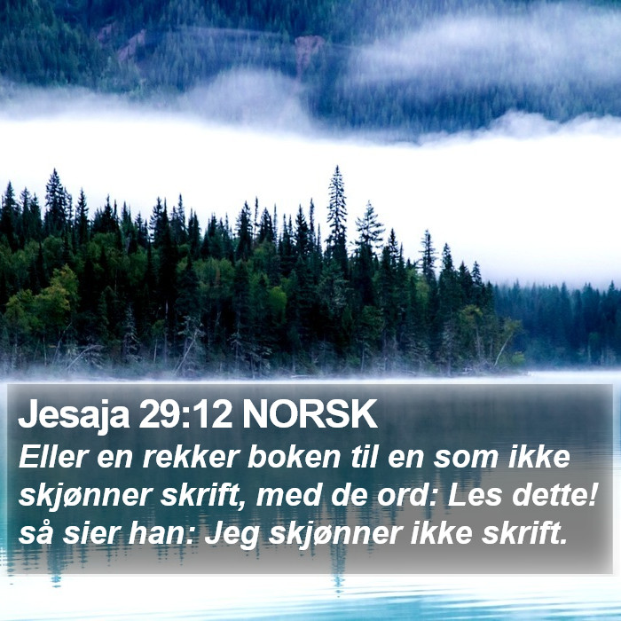 Jesaja 29:12 NORSK Bible Study