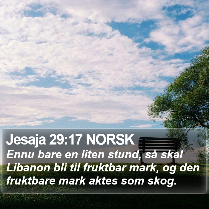 Jesaja 29:17 NORSK Bible Study