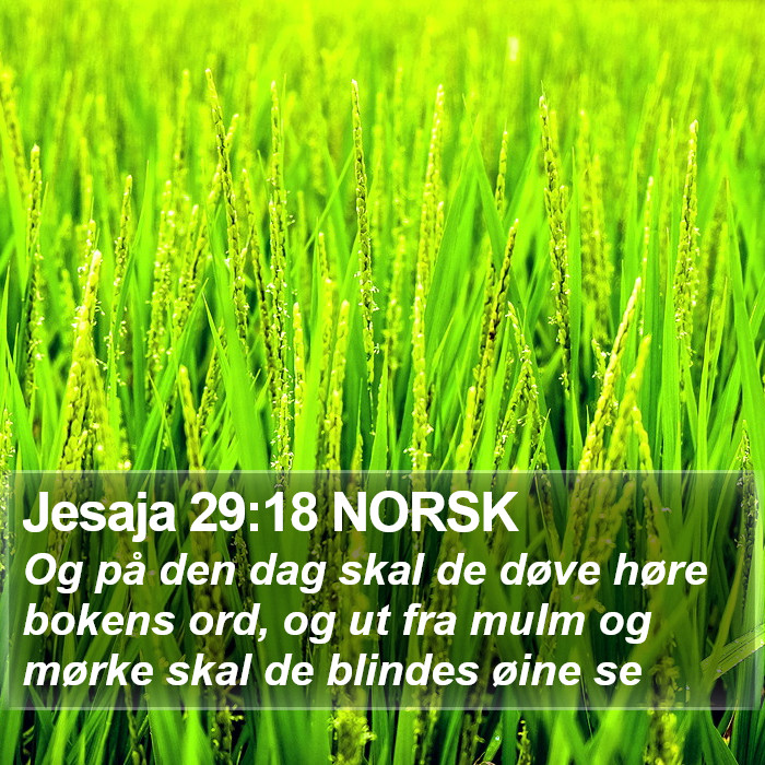 Jesaja 29:18 NORSK Bible Study