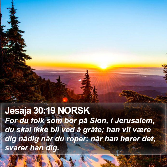 Jesaja 30:19 NORSK Bible Study