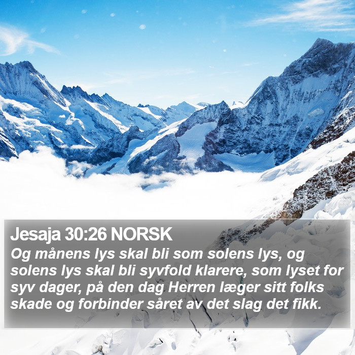 Jesaja 30:26 NORSK Bible Study