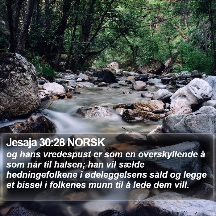 Jesaja 30:28 NORSK Bible Study