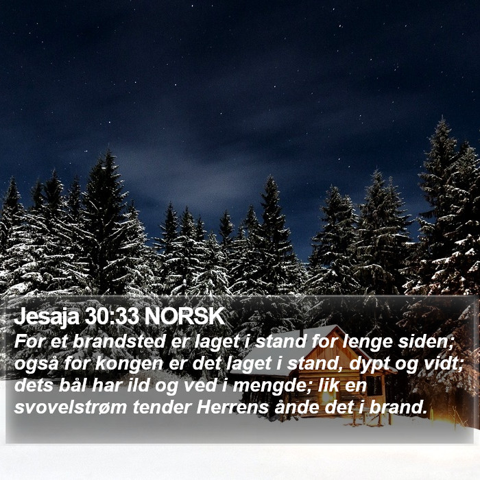 Jesaja 30:33 NORSK Bible Study