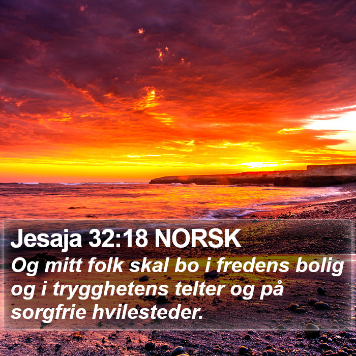 Jesaja 32:18 NORSK Bible Study