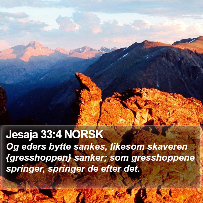 Jesaja 33:4 NORSK Bible Study