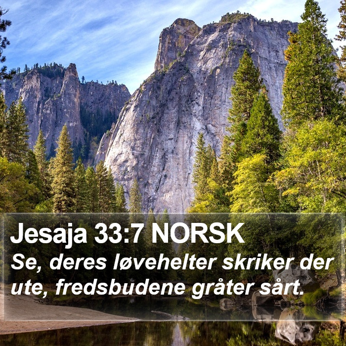 Jesaja 33:7 NORSK Bible Study