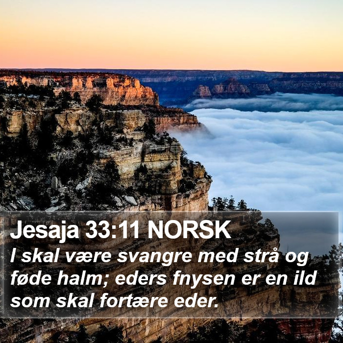 Jesaja 33:11 NORSK Bible Study