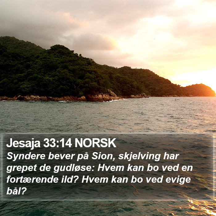 Jesaja 33:14 NORSK Bible Study