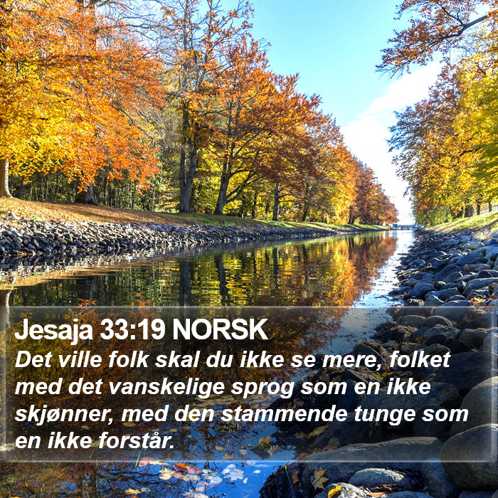 Jesaja 33:19 NORSK Bible Study