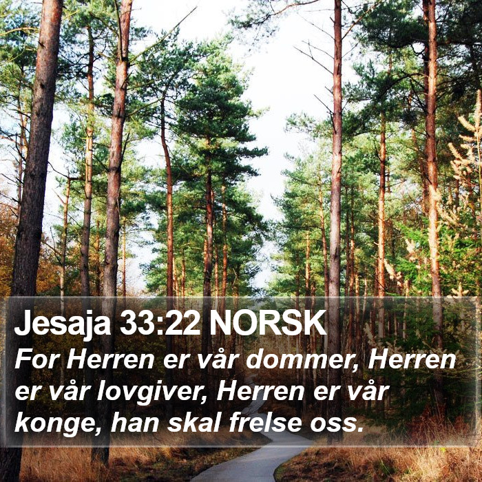 Jesaja 33:22 NORSK Bible Study