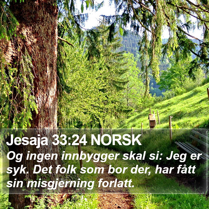 Jesaja 33:24 NORSK Bible Study