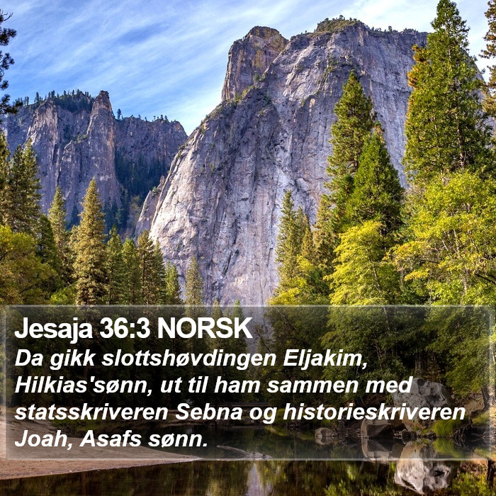 Jesaja 36:3 NORSK Bible Study