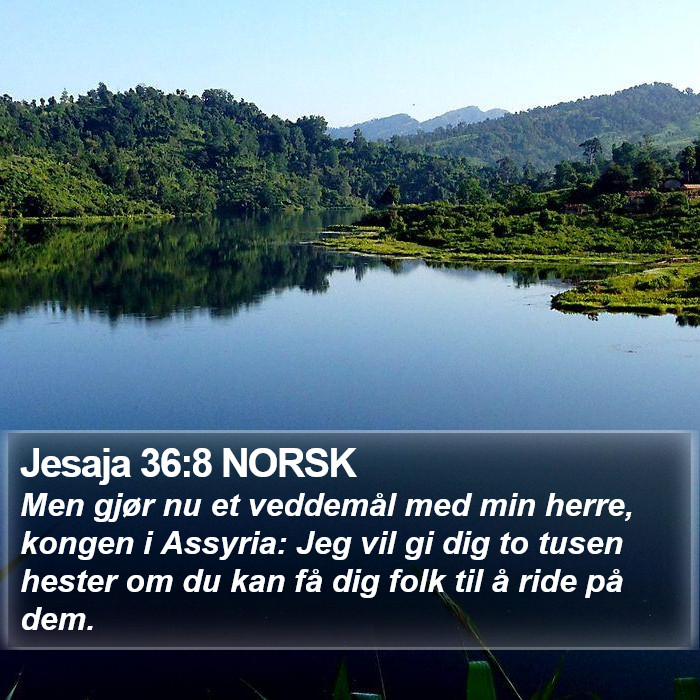 Jesaja 36:8 NORSK Bible Study