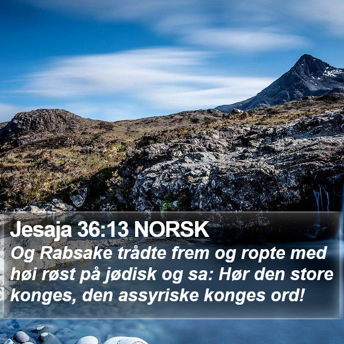 Jesaja 36:13 NORSK Bible Study