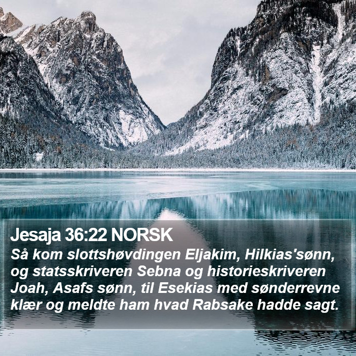 Jesaja 36:22 NORSK Bible Study