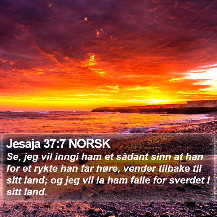 Jesaja 37:7 NORSK Bible Study