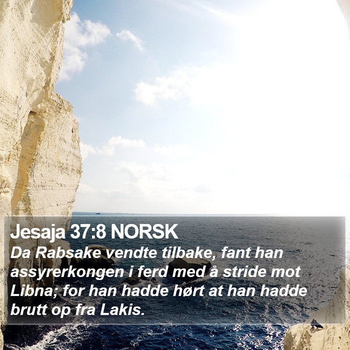 Jesaja 37:8 NORSK Bible Study