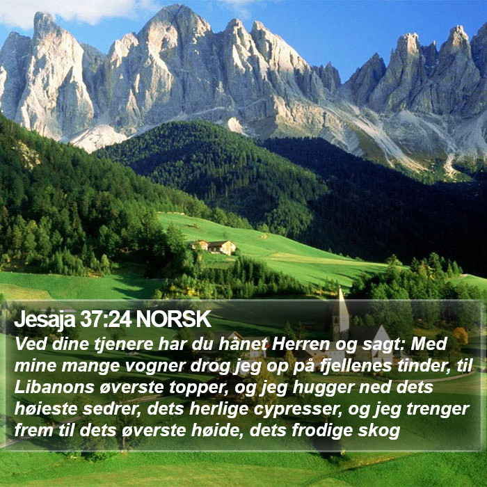 Jesaja 37:24 NORSK Bible Study