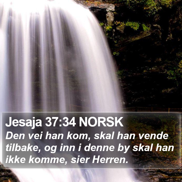 Jesaja 37:34 NORSK Bible Study