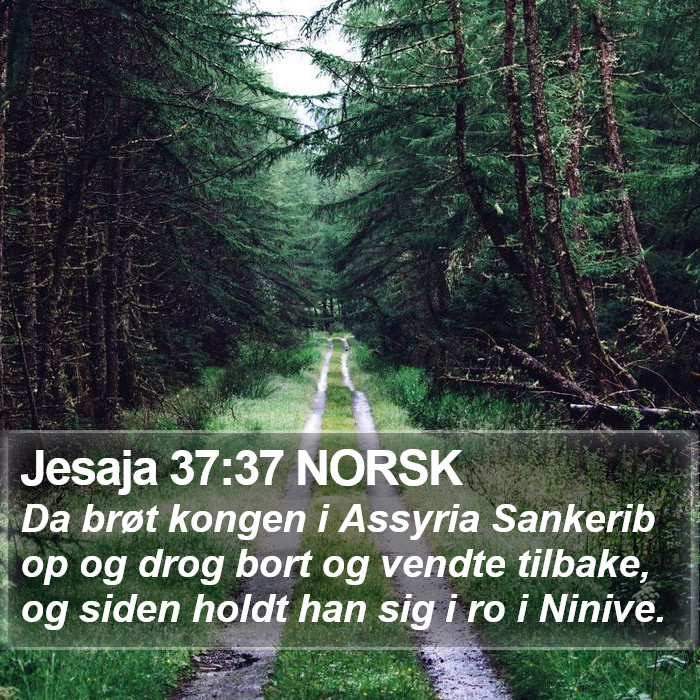 Jesaja 37:37 NORSK Bible Study