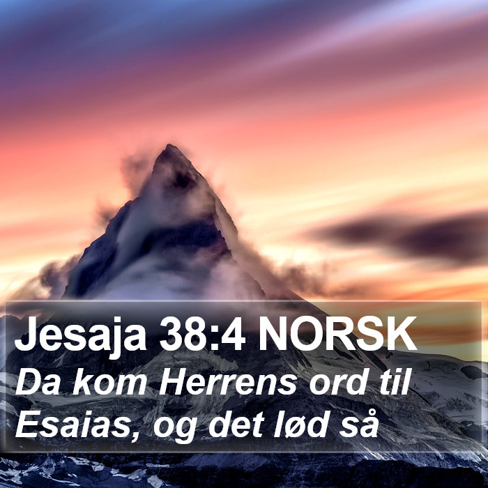 Jesaja 38:4 NORSK Bible Study