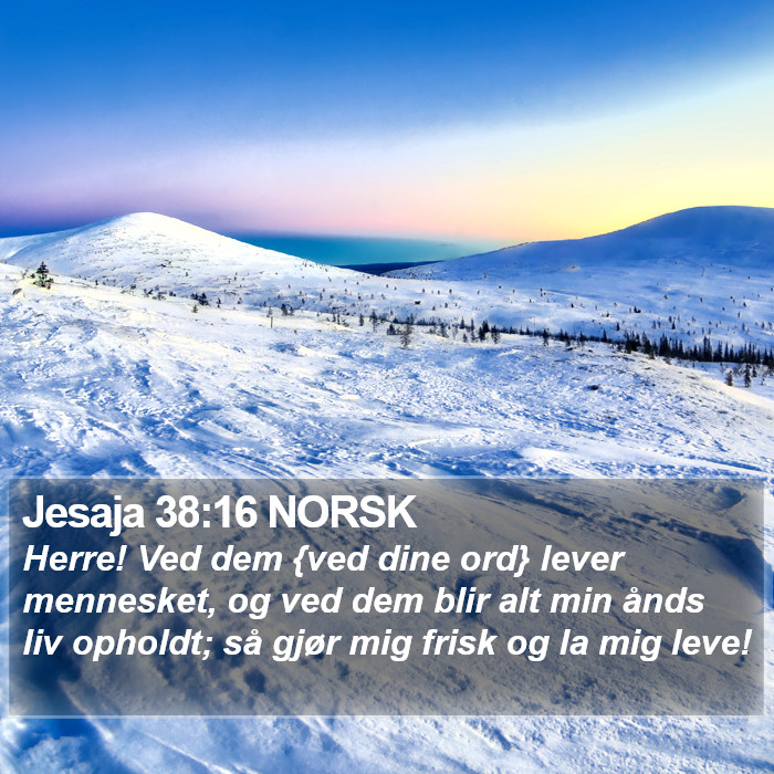 Jesaja 38:16 NORSK Bible Study