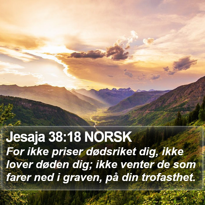 Jesaja 38:18 NORSK Bible Study