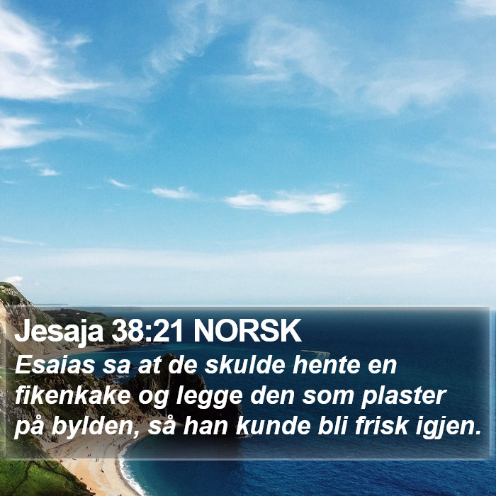 Jesaja 38:21 NORSK Bible Study