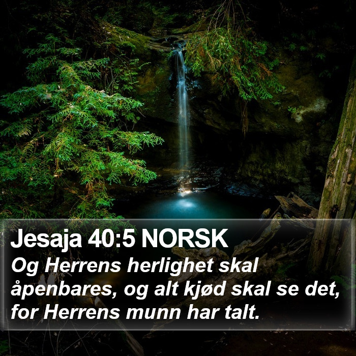 Jesaja 40:5 NORSK Bible Study