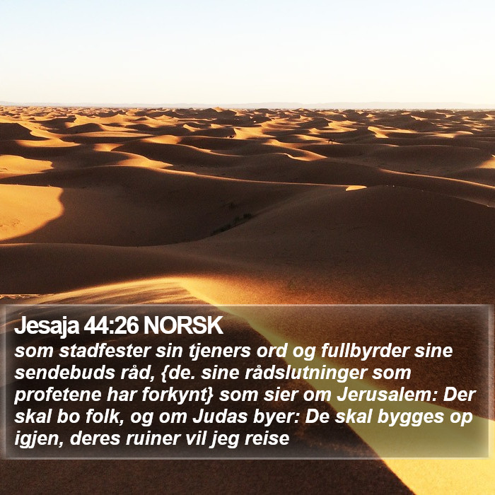 Jesaja 44:26 NORSK Bible Study